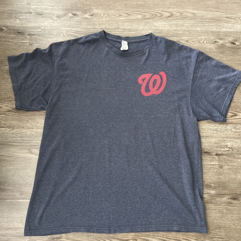 Washington Nationals MLB Graphic T-Shirt Mens 2XL Charcoal Gray
